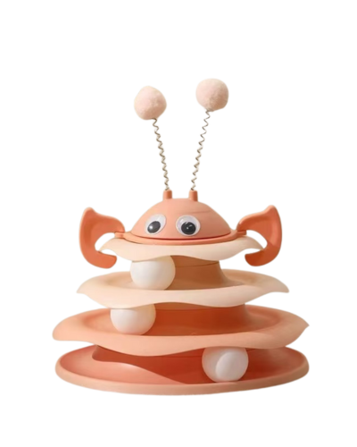 貓咪益智玩具三層軌道球